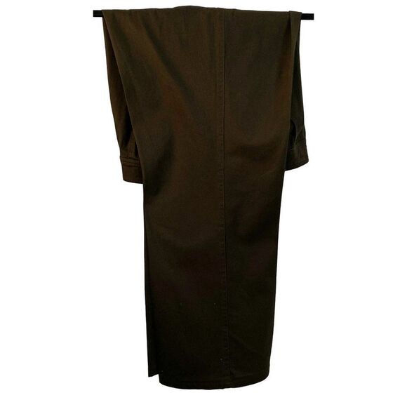 Additions by Chico's Dark Olive Cotton Stretch Pants Classic 5 Pocket Sz 3 L/XL - Picture 2 of 6